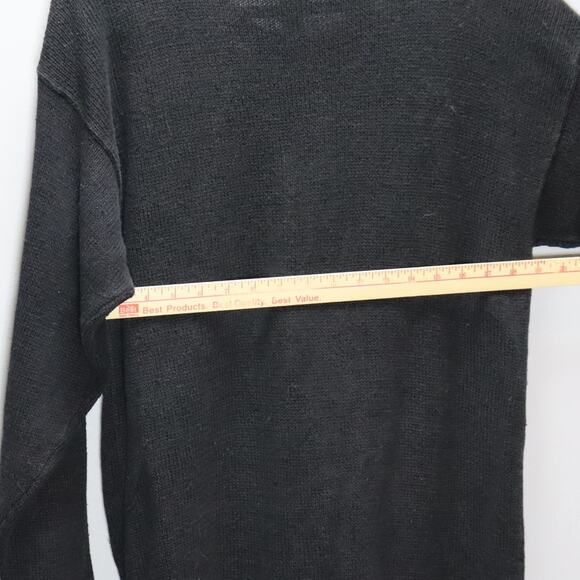 Victoria Harbour Sequin Beaded Black Sweater Tunic Size L - Picture 3 of 4